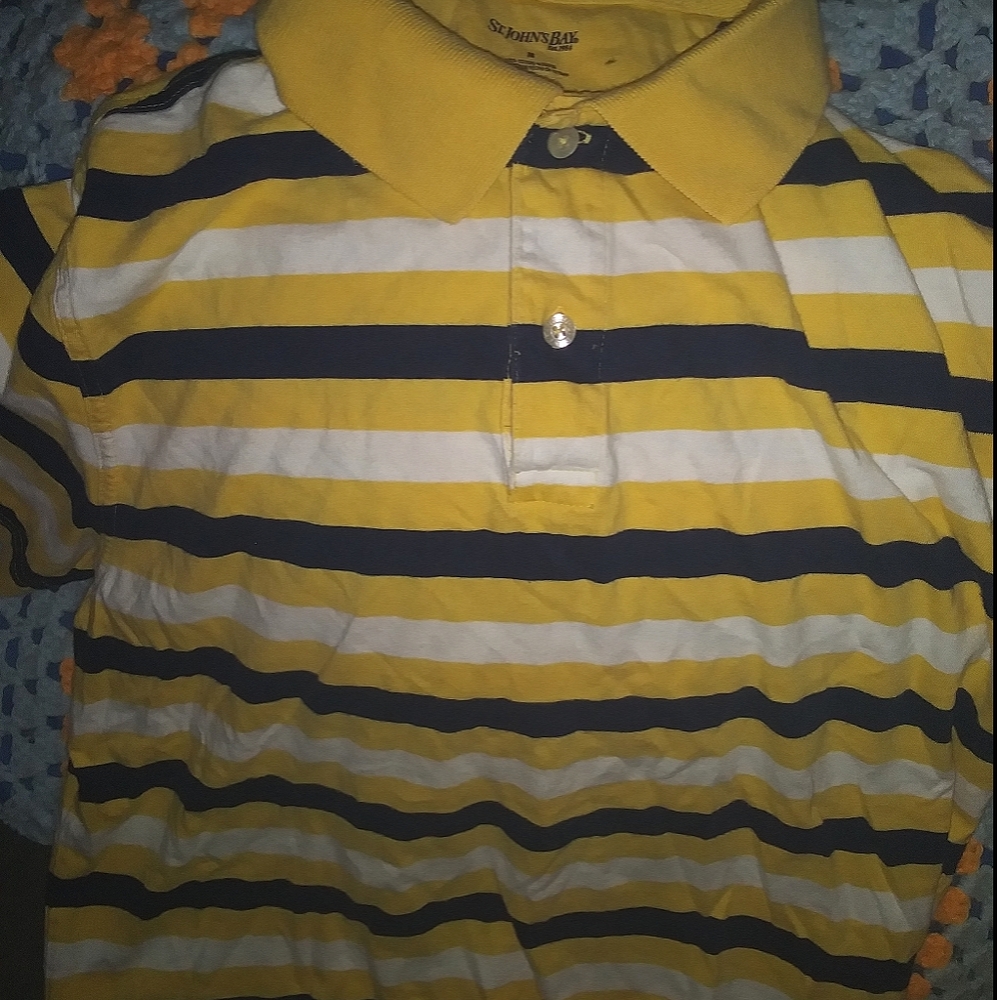 Yellow Striped Polo Shirt